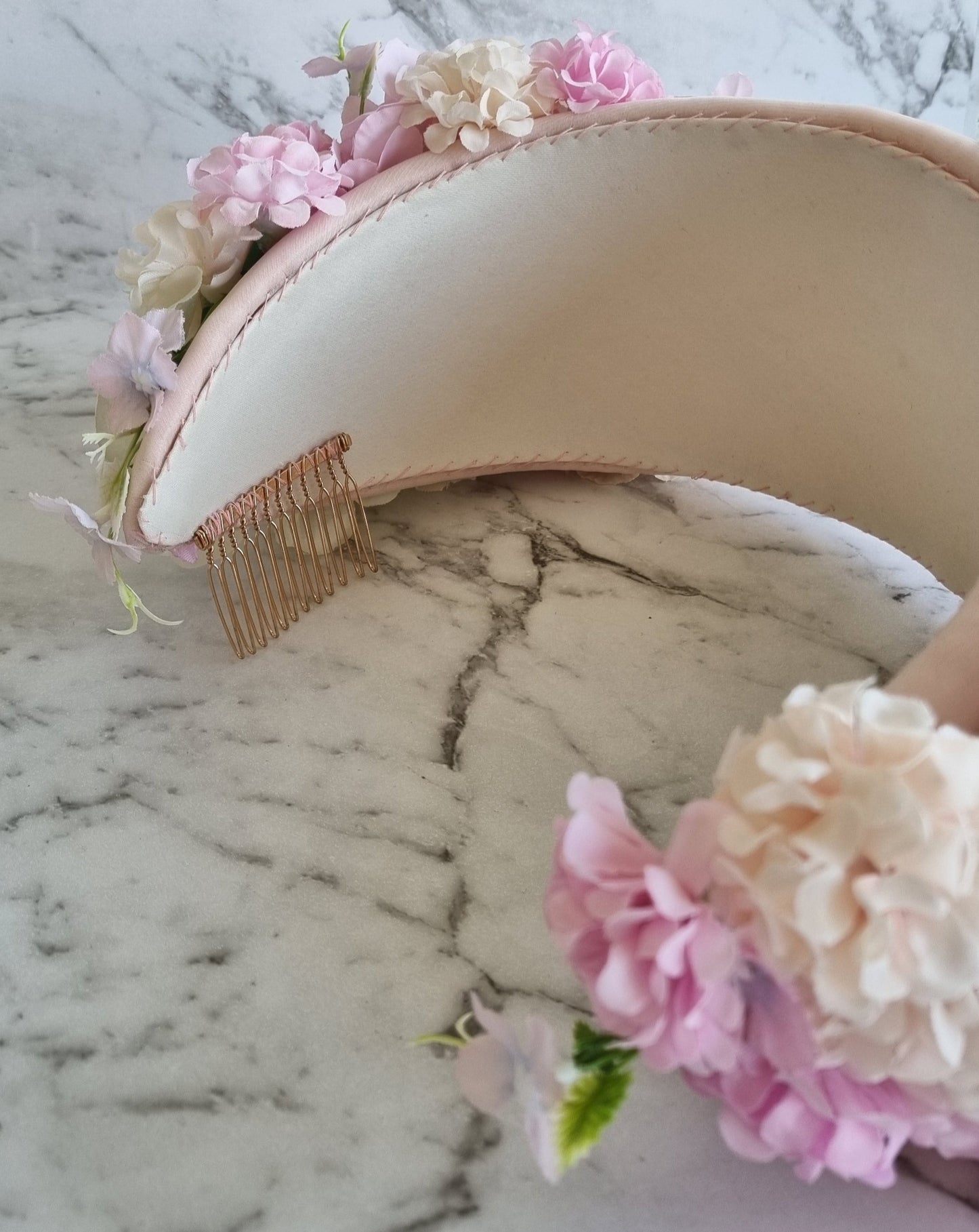 Faye - Pink Floral Headpiece
