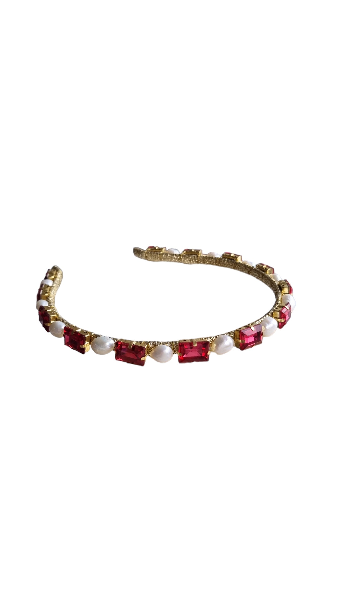 Octavia - Crystal and Freshwater Pearl Headband