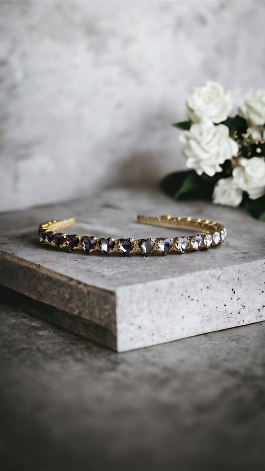 Julia - Heart Crystal Headband