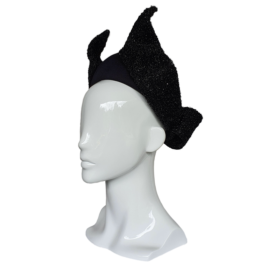 Coco - Black Velvet Headpiece