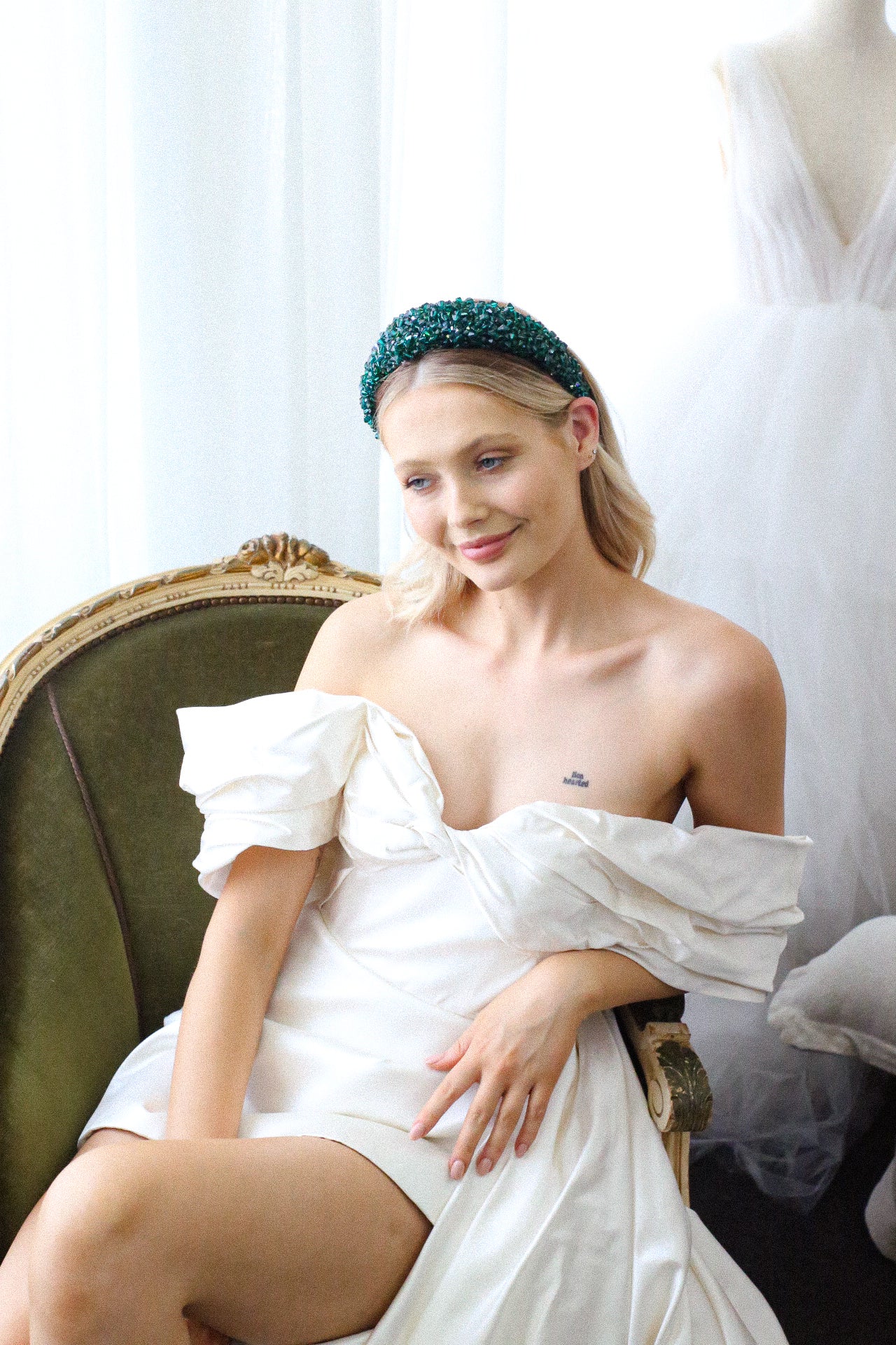 Aurelia Crystal Headband - Emerald