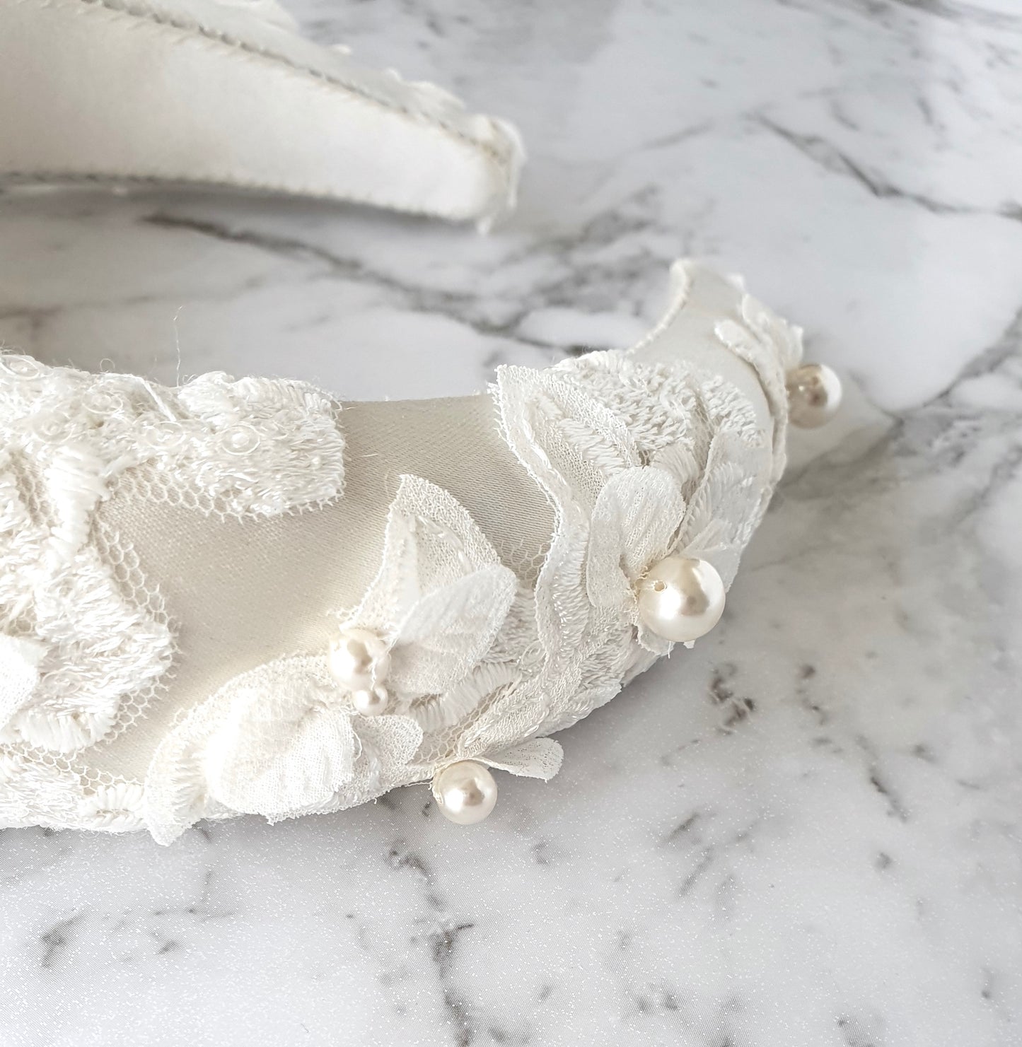 Madeline Lace and Pearl Headband