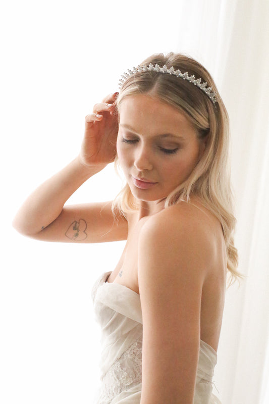 Anya - Crystal and Pearl Headband