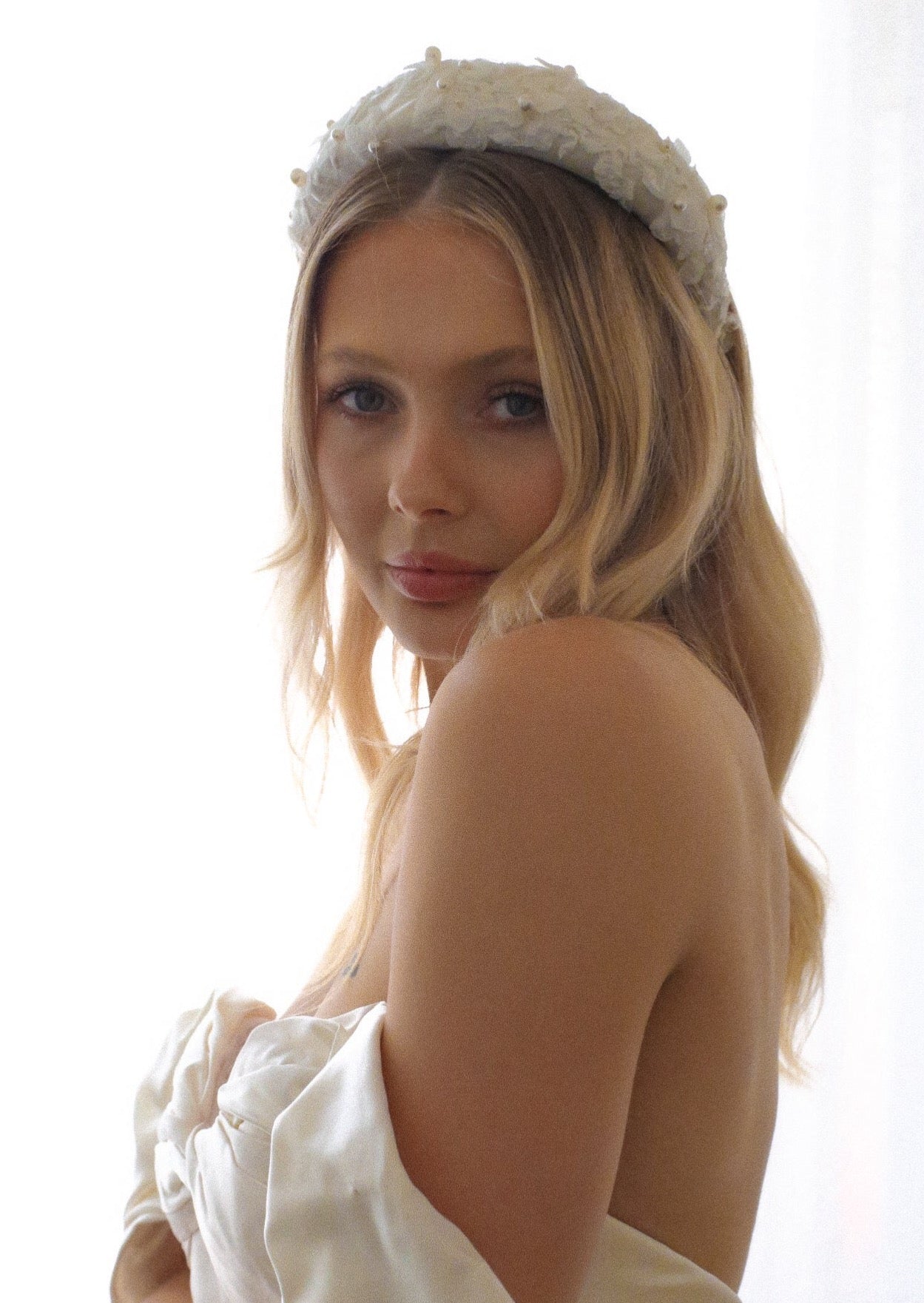 Madeline Lace and Pearl Headband