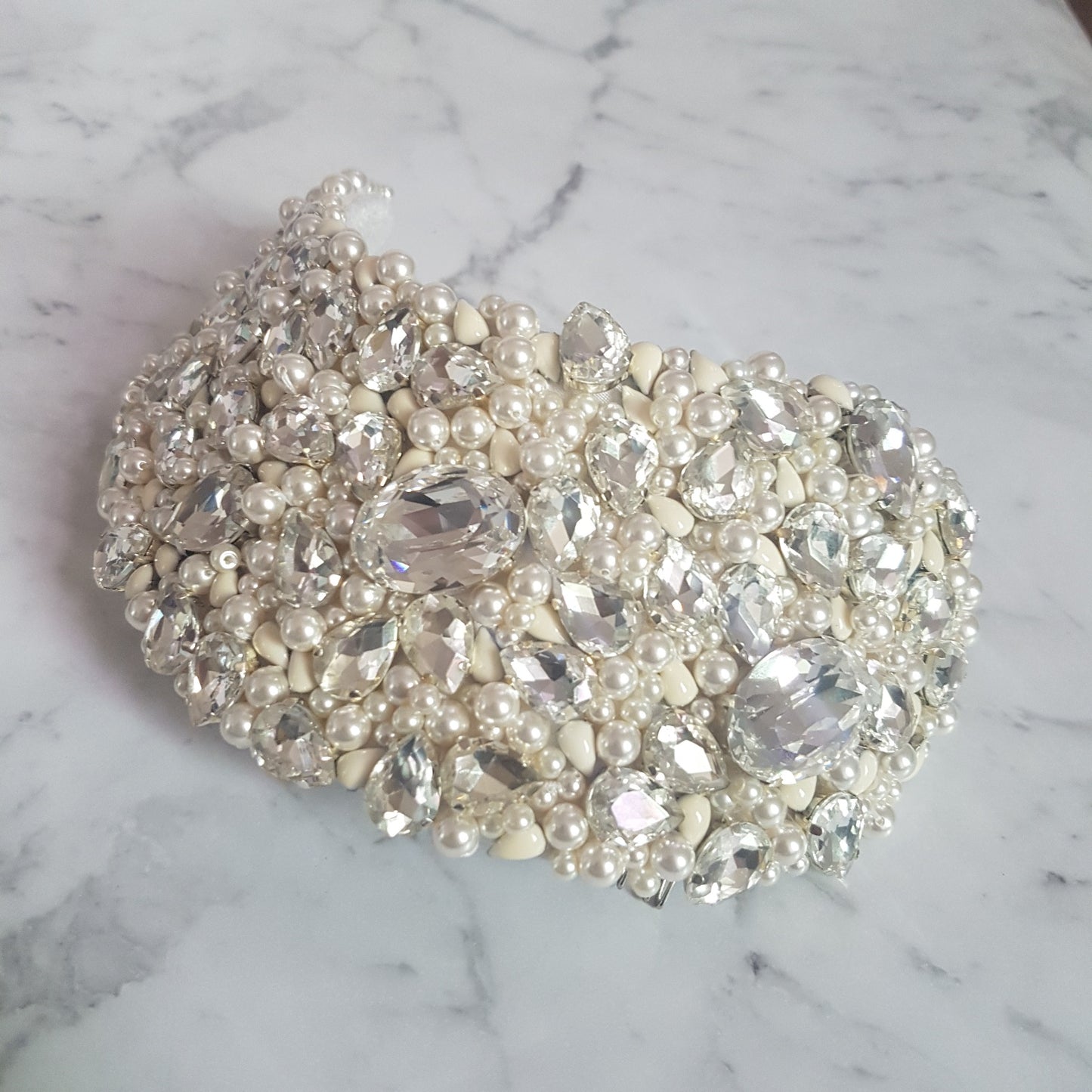 Aria Crystal and Pearl Headpiece