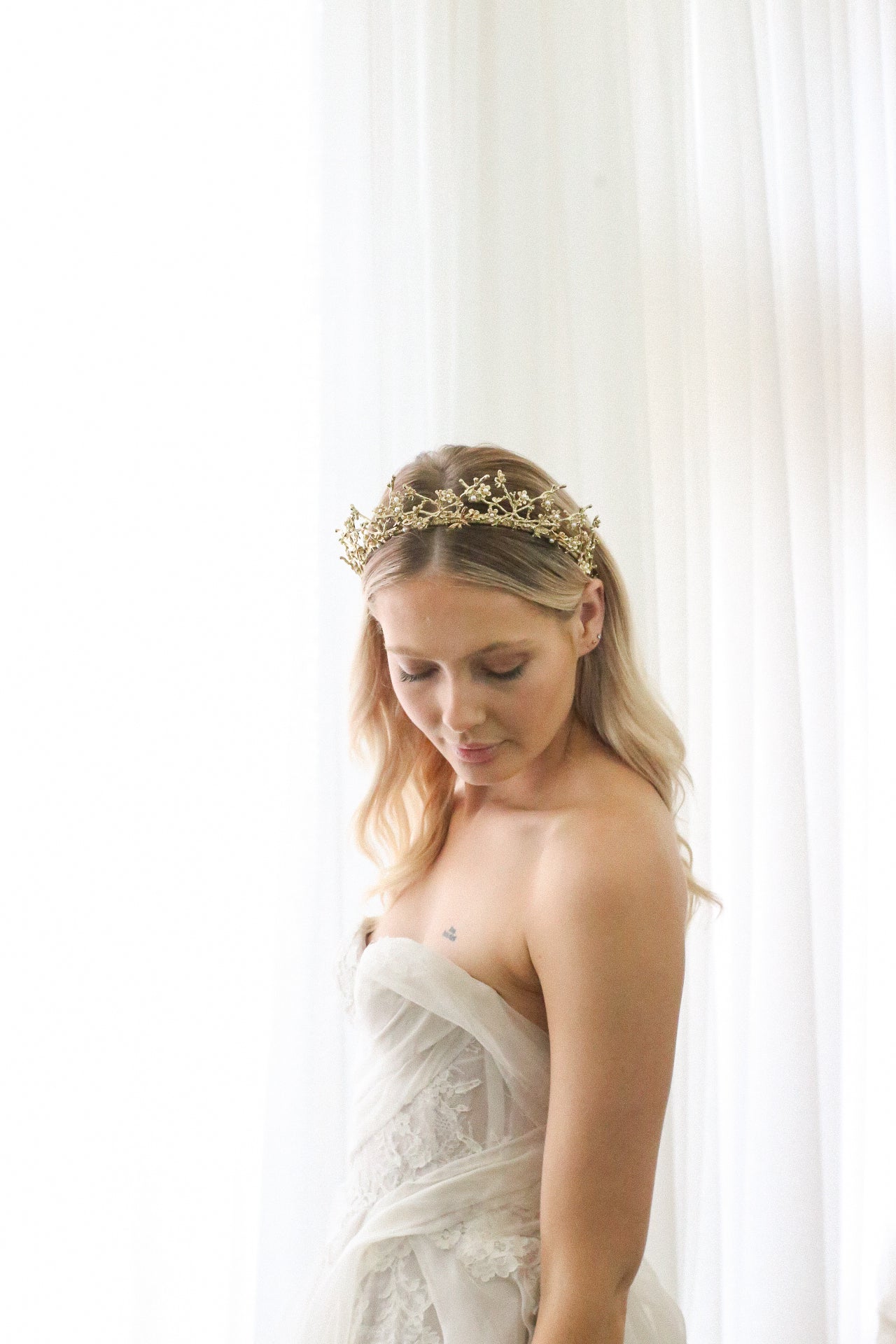 Augustine - Gold Wedding Headband