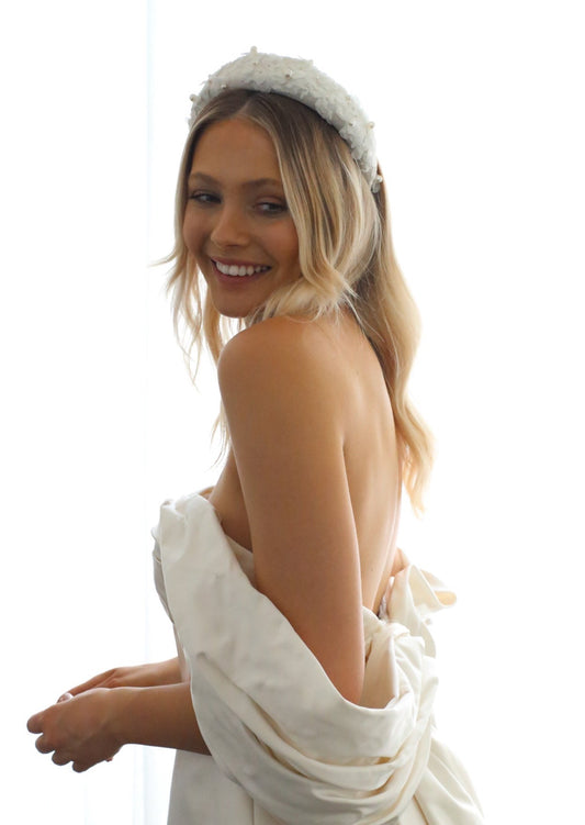 Madeline Lace and Pearl Headband