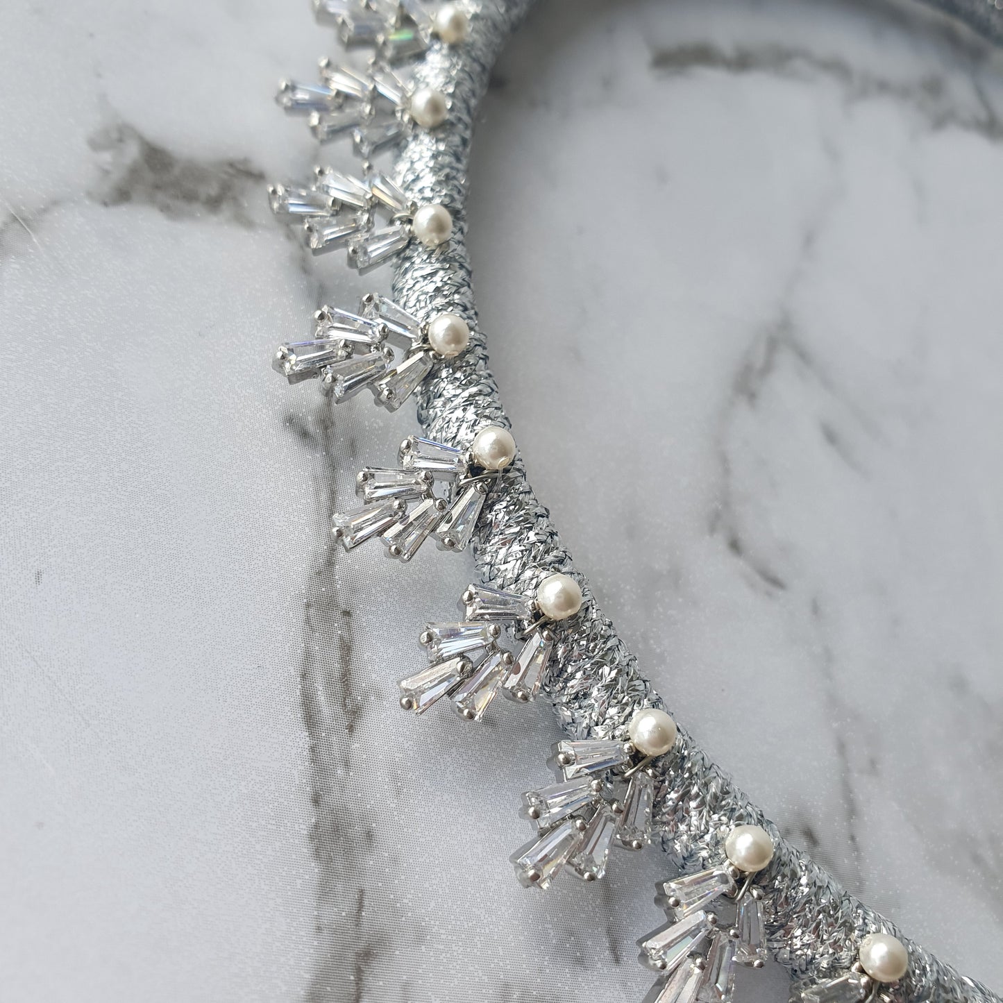Anya - Silver Crystal Headband