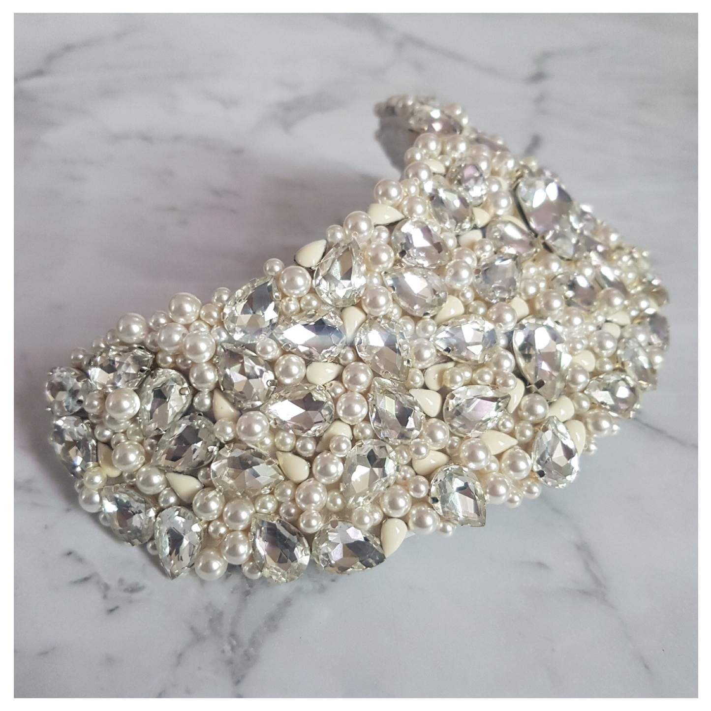 Aria Crystal and Pearl Headpiece