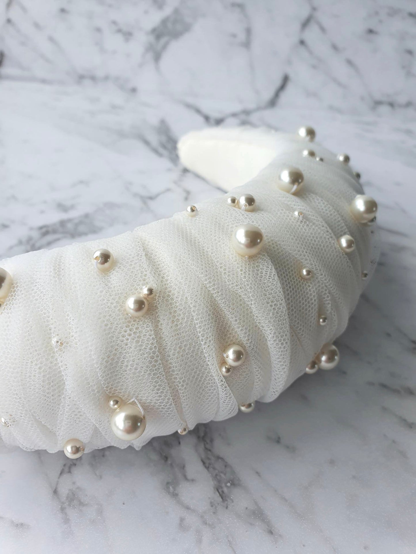 Sophia Pearl and Tulle Headband