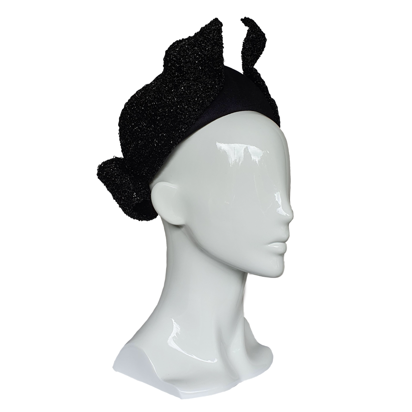 Coco - Black Velvet Headpiece