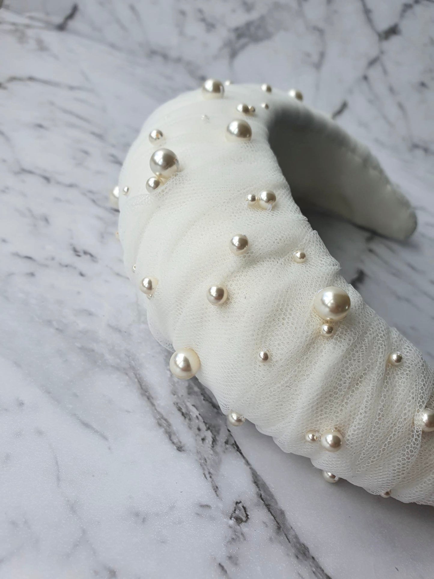 Sophia Pearl and Tulle Headband
