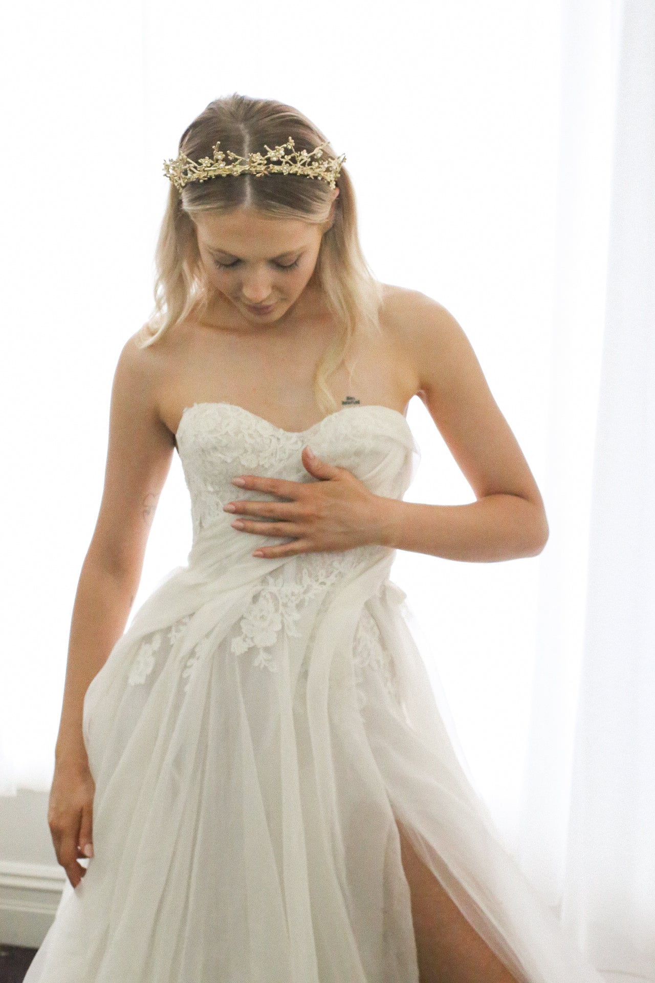 Augustine - Gold Wedding Headband