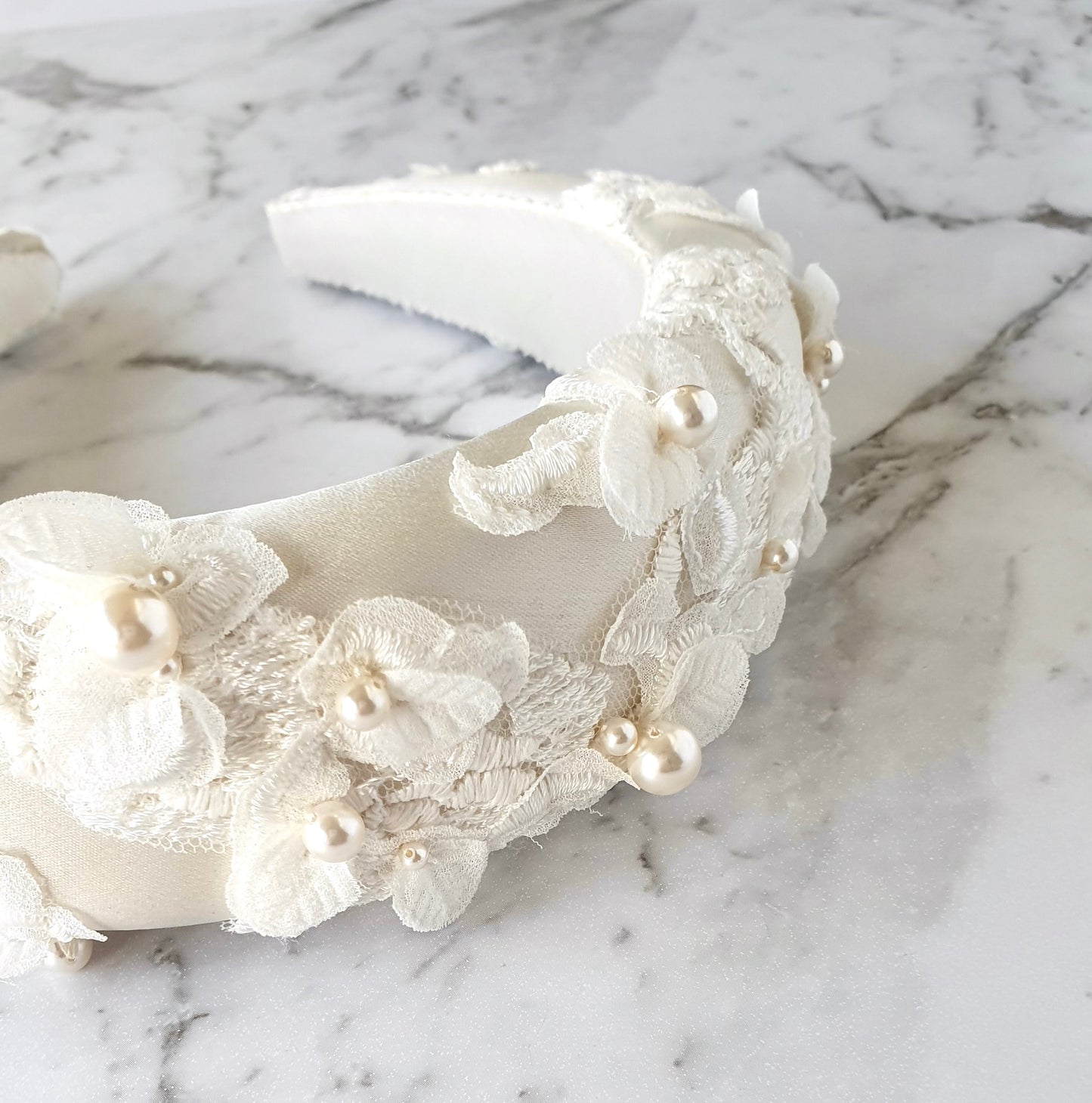 Madeline Lace and Pearl Headband