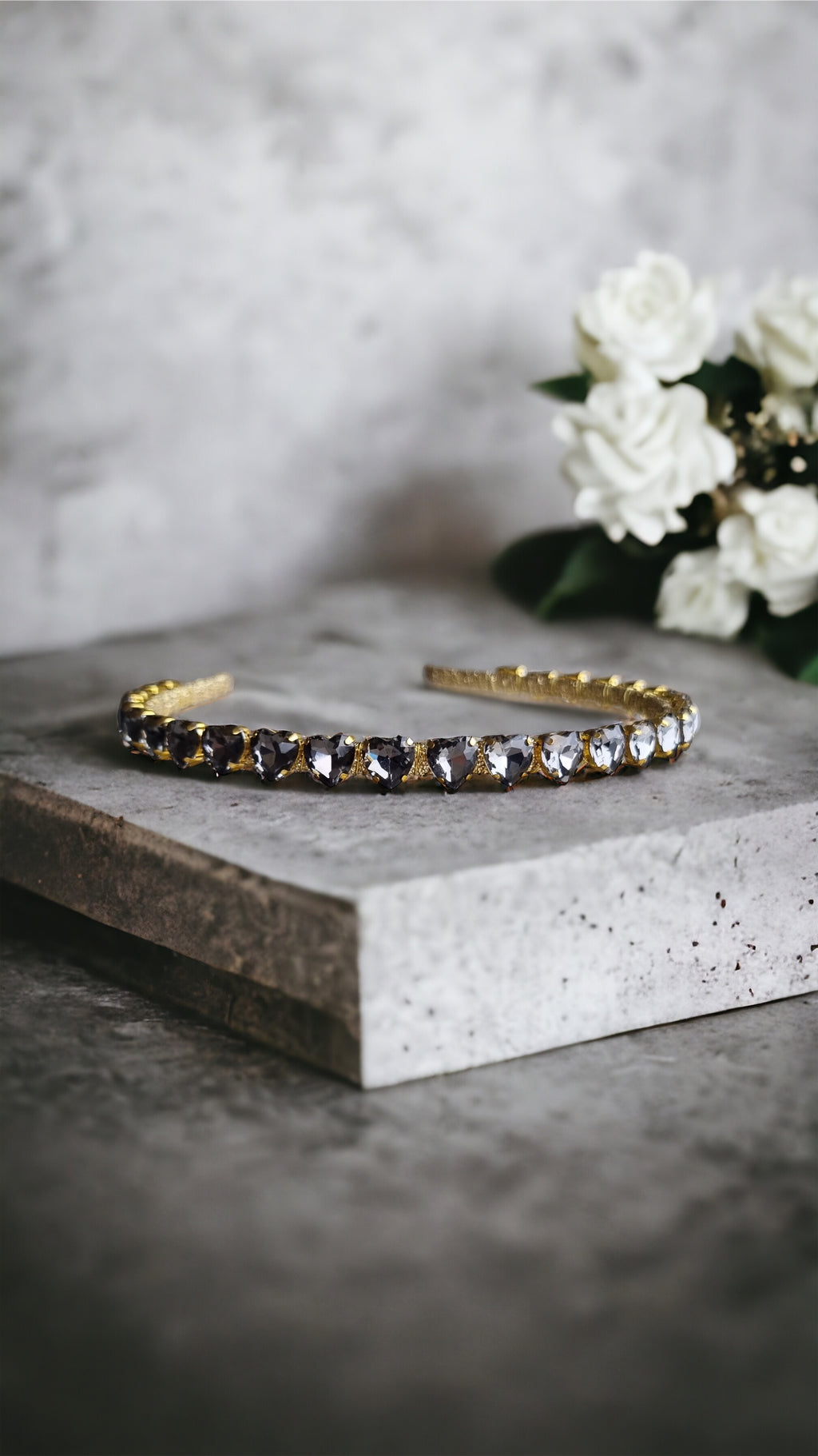Julia - Heart Crystal Headband
