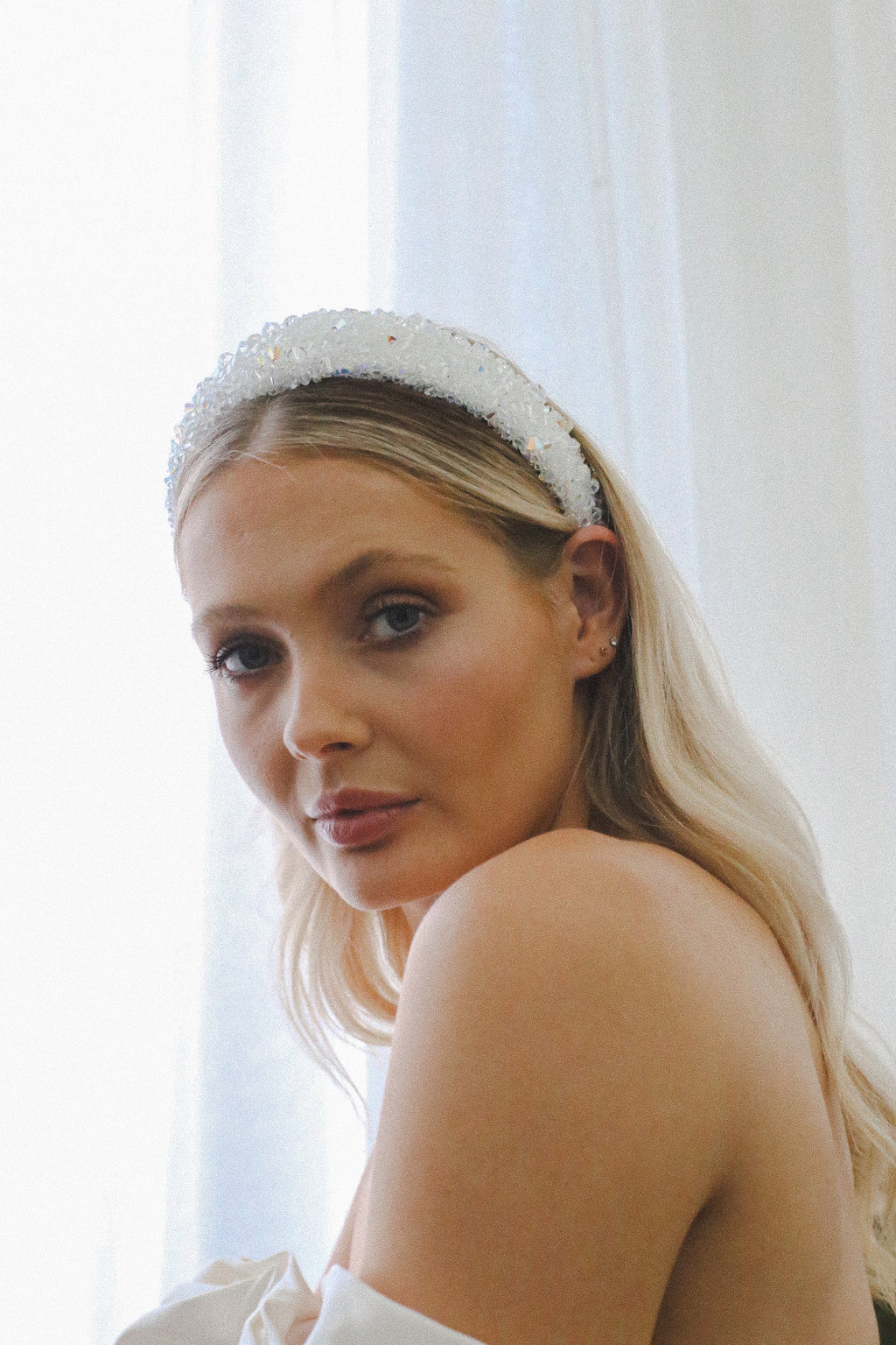 Aurelia Crystal Headband - Red