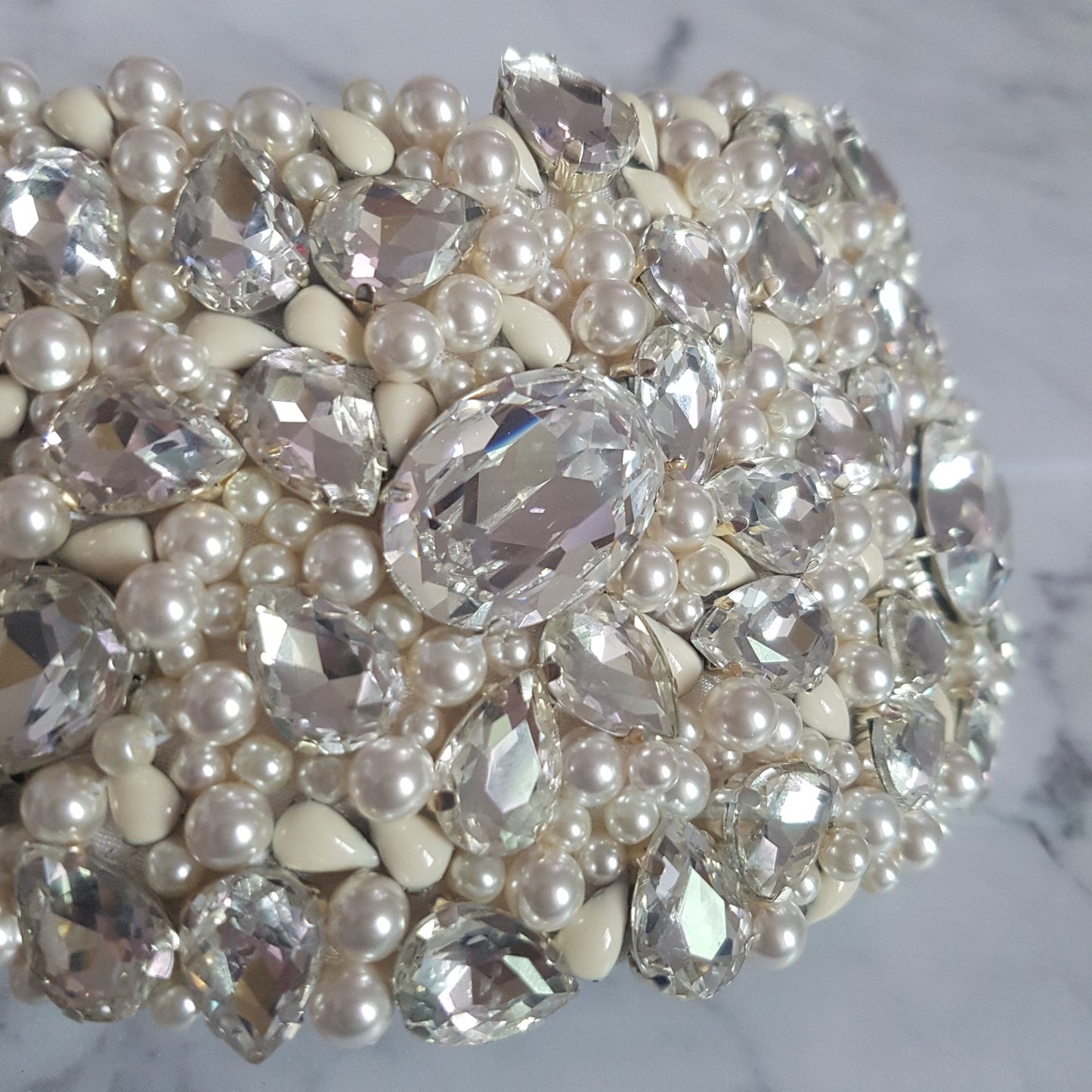 Aria Crystal and Pearl Headpiece