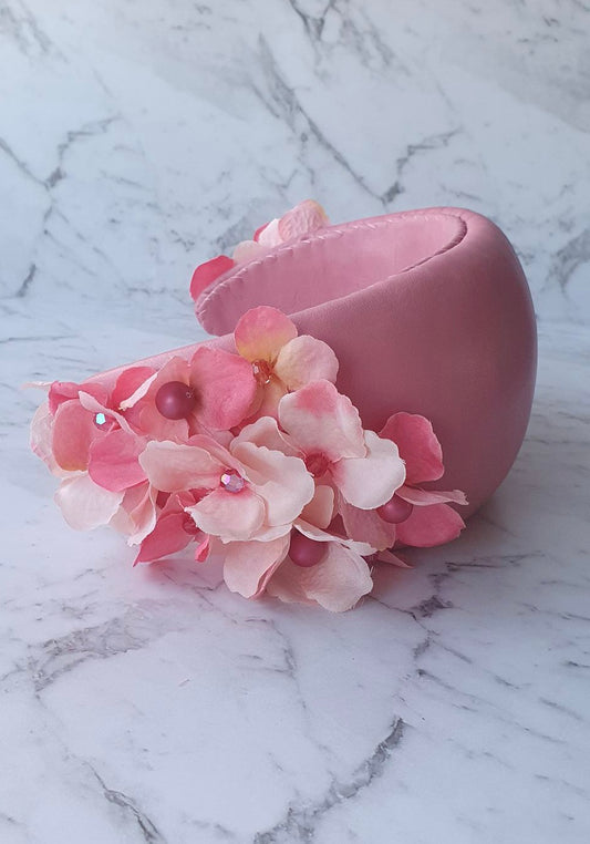 Hayley - Pink Hydrangea Headpiece