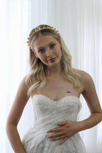 Laura - Gold Flower Bridal Headband