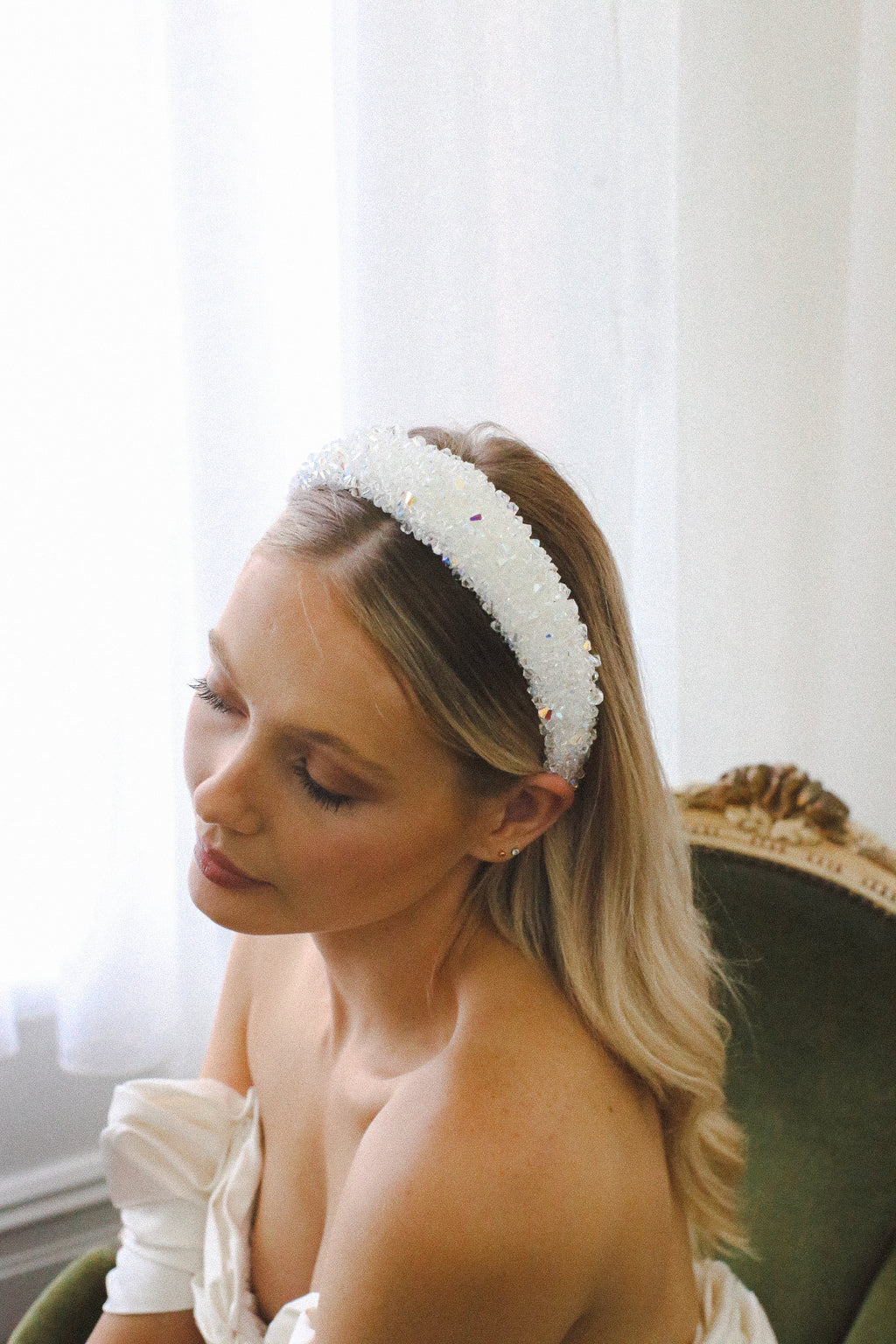 Aurelia Crystal Headband - Black
