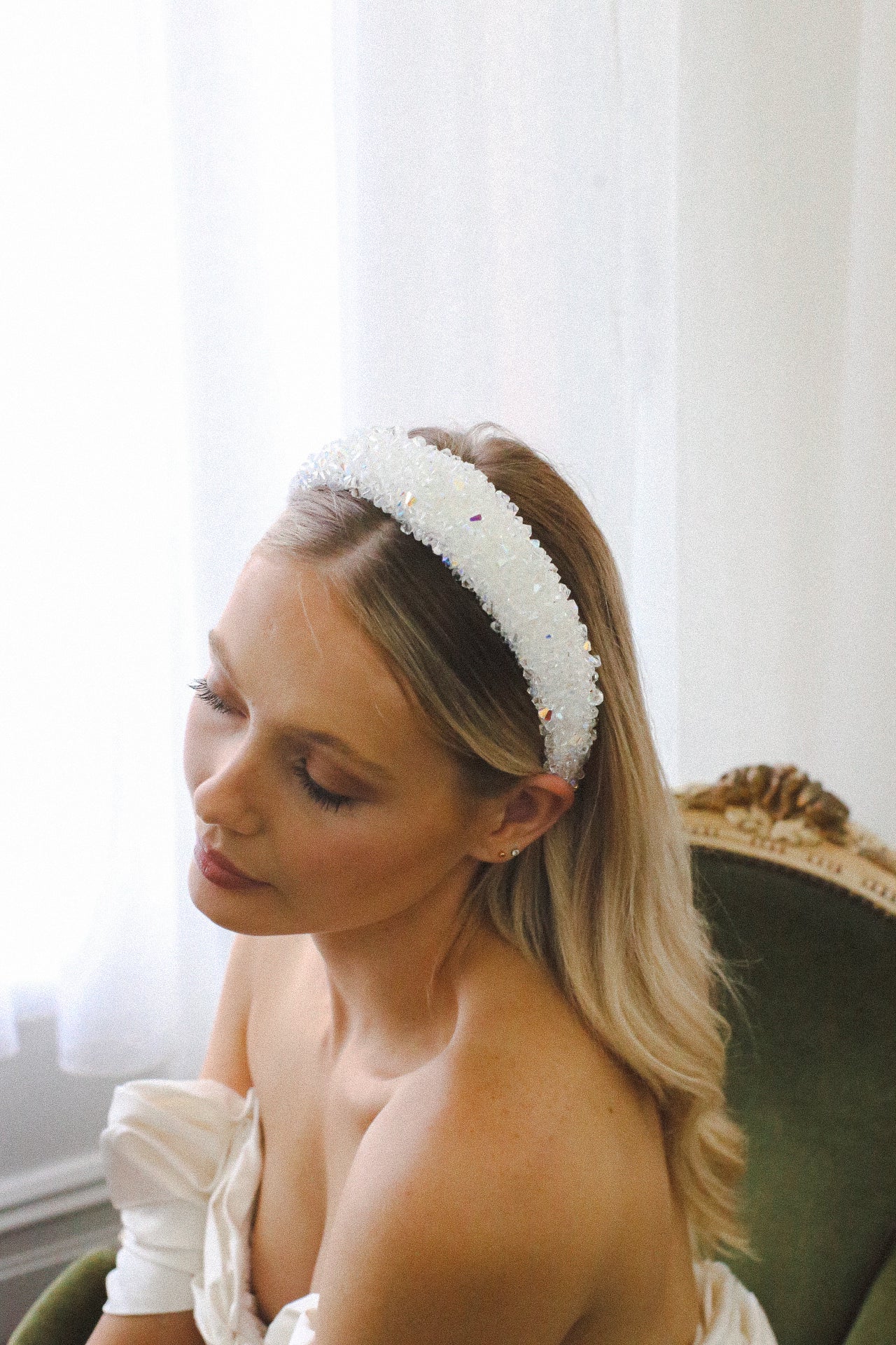 Aurelia Crystal Headband - Black