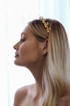 Laura - Gold Flower Bridal Headband